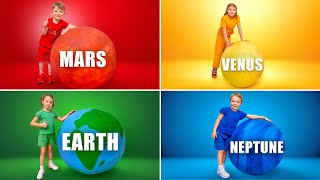 Five Kids teach the Solar system  Videos about the planets and more childrens videos [upl. by Anibla]