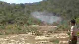 Shooting a Rocket Launcher at a cow Cambodia [upl. by Ibbison]