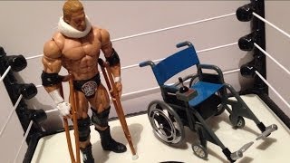 Wheelchair and crutches wrestling figures accessories Playset from Ringside Collectibles review [upl. by Hatokad]