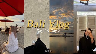 BALI VLOG 2024 vacation vlog day 1 amp day 2  pantai gwk tanah lot jimbaran 🌅🛫🏖️ [upl. by Ennayk]