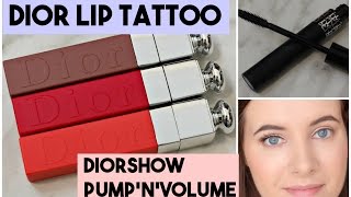 NEW Dior Addict Lip Tattoo Diorshow Pump n Volume Mascara Demo  Swatches  makingupashlee [upl. by Fina]