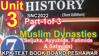 7th class History Unit 3 English medium  Muslim Dynasties  KPK New Text book 2022  Part 1 of 3 [upl. by Telracs]