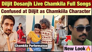 Diljit Dosanjh Live Chamkila Full Songs ❤️ Diljit Dosanjh New Chamkila Look  Chamkila Movie Songs [upl. by Aihsened]