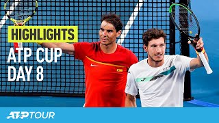 Spain Battles Into SFs  Day 8 Highlights  ATP CUP [upl. by Fachanan842]