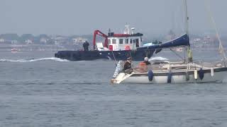 Sailboat faster than a speedboat of the coast guard [upl. by Lubba]