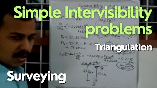 Simple Intervisibility problems  Triangulation  Surveying [upl. by Lanor391]