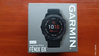 Garmin Fenix 6X Pro Solar розпакування годинник із сонячною батареєю [upl. by Aseeram]