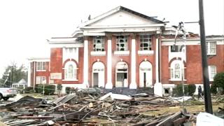 Tornado damages houses buildings in Hattiesburg [upl. by Srevart]