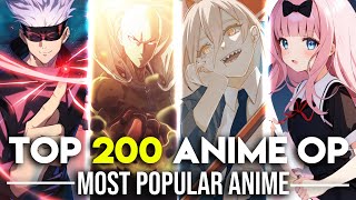 Top Anime Openings from the 100 Most popular Anime of All Time Party Rank [upl. by Kendy]