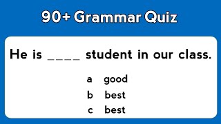 Grammar Quiz।90 English Grammar Questions। English Grammar Test [upl. by Adnoma56]