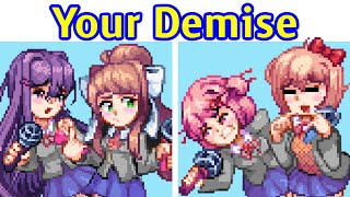 FNF  Your Demise l Yuri  Monika vs Natsuki  Sayori l D WEEK l Doki Doki Takeover  HARD  DDLC [upl. by Suiradel483]