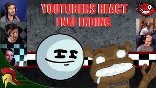 YouTubers React To FNAF Freddy Fazbear Ending In Henry Stickmin  Escaping The Complex [upl. by Grieve]