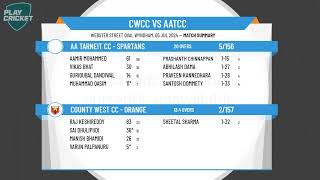 MCA  West  T20  Div B  Rd13 CountyWestCCOrange v AATarneitCCSpartans [upl. by Nadbus30]