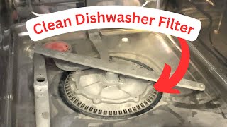 Clean Samsung Dishwasher Filter  DIY Samsung Model DW80K5050US  Step by Step Filter Removal [upl. by Eikin]