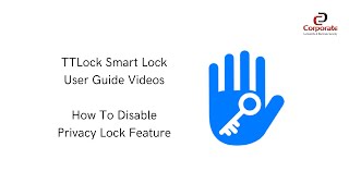 TTLock  How To DisableEnable Privacy Lock Feature  Corporate Locksmiths [upl. by Irual]