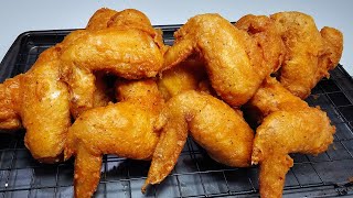 Easy Battered Fried Chicken Wings full recipe [upl. by Cavil761]