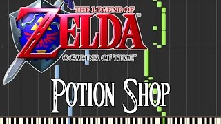 Zelda Ocarina Of Time  Potion Shop Synthesia [upl. by Lonergan]