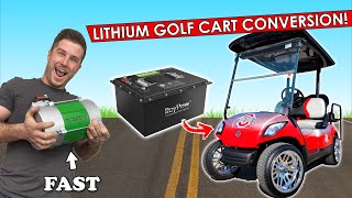 We Install A Lithium Ion Battery And Navitas 600Amp Kit In This Yamaha Golf Cart [upl. by Bernetta558]