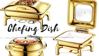 Setting up a chafing Dish for buffet  Comercial chefing Dish  Buffet set [upl. by Adnaloy]