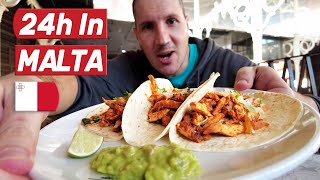 24 Hours FOOD TOUR Of VALLETTA  Street Food In Malta [upl. by Bartle]