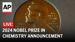 LIVE Winner of 2024 Nobel Prize in chemistry is announced [upl. by Hewet]