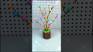 DIY Colorful Craft Tree 🌈  Motivational Short for Positivity shorts diy [upl. by Anaj]