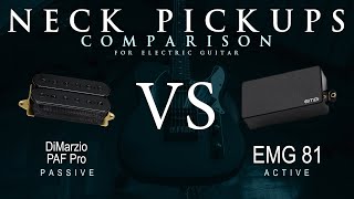 DiMarzio PAF PRO vs EMG 81  Neck Guitar Pickup Comparison Tone Demo [upl. by Ria]