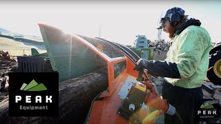 Posch Spaltfix 375 firewood processor working flat out in Otago New Zealand [upl. by Hareemas]