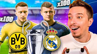 AM SIMULAT DE 100 ORI FINALA UEFA CHAMPIONS LEAGUE 2024 BORUSSIA DORTMUND VS REAL MADRID IN EA FC 24 [upl. by Sihtnyc]