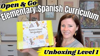 HOMESCHOOL SPANISH Curriculum Unboxing  Elementary Spanish 1 Homeschool Languages [upl. by Nauqan]