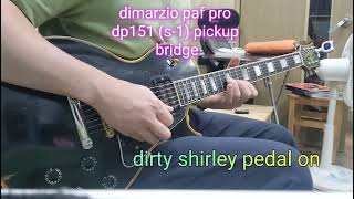 Dimarzio paf pro dp151 s1 pickup sample  Gibson custom [upl. by Nodearb750]