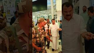 Udhayanidhi StalinDeputy Chief Minister of Tamil Nadu airport trending dmk public viralvideo [upl. by Miki]