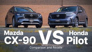 2025 Honda Pilot vs 2024 Mazda CX90  Comparison and Review [upl. by Cima]