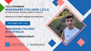 Insegnare italiano in Australia  webinar con Sergio Pisati [upl. by Pavlov]