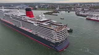 Cunard Cruise Ship Queen Anne Maiden Call Southampton 30th April 2024 [upl. by Alamaj438]