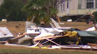 Video Tornado damage in Hale County Alabama [upl. by Nylyaj]