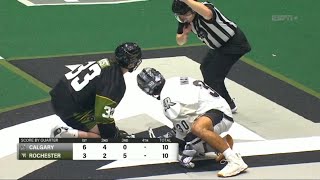 Joe Post vs Justin Inacio  CAL Roughnecks vs ROC Knighthawks  Faceoff Highlights  NLL  12223 [upl. by Kcirtapnhoj]