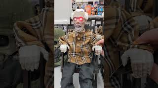 Old Man in a rocking chair animatronic from biglots halloween display [upl. by Meakem50]