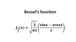 bessels function property of bessels function show that J32x√2πxsinxxcosxx [upl. by Dewain659]