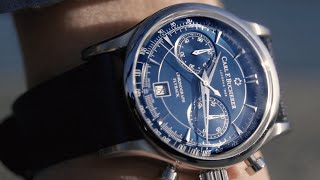 Manero Flyback in Blue Dial  Carl F Bucherer [upl. by Appilihp]