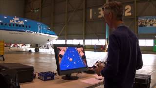 KLM drone inspection B737800 by MainBlades amp KLM EampM [upl. by Bertram591]