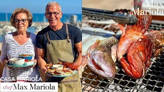 GRIGLIATA DI PESCE alla brace SU PARRILLA ARGENTINA Made in Italy  Ricetta di Chef Max Mariola [upl. by Mccormac]