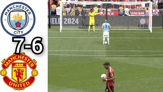 Man City Vs Man United 1176 on penalties  Community Shield [upl. by Freeman116]