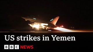 US launches new missile strike on Houthi target in Yemen  BBC News [upl. by Menell464]