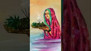 Chath puja special 🌄chhathpuja shortsdrawing [upl. by Ateiluj]