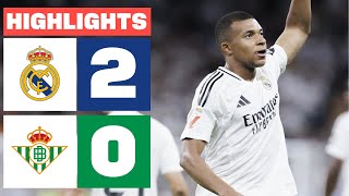 REAL MADRID 2  0 REAL BETIS  RESUMEN LALIGA EA SPORTS [upl. by Eisenstark474]