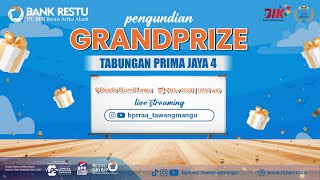 Live Pengundian Grandprize Tabungan Prima Jaya 4 Bank Restu Artha Abadi Cabang Palur [upl. by Esylle418]