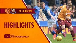 Motherwell vs St Johnstone Highlights 752016 [upl. by Annoj477]