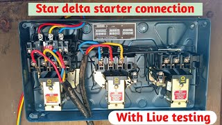 LampT type mk1 star delta starter connection wiring with live testing [upl. by Hennessy]