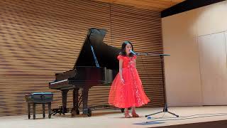 9 year old girl sings Italian arietta quotAmore e mortequot by Gaetano Donizetti [upl. by Lebama]